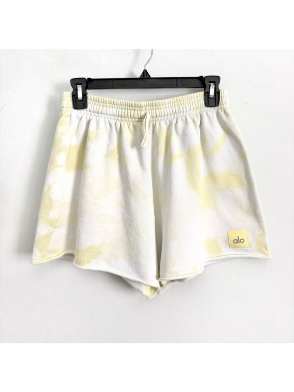ALO Yoga Women's Yellow Tie-Dye Athletic Shorts